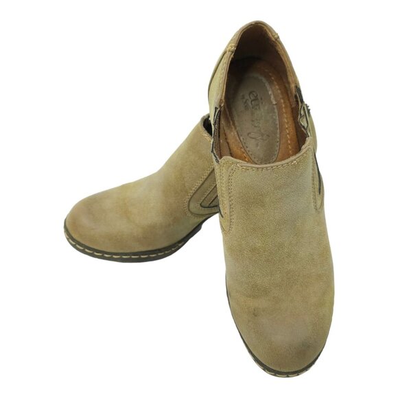 Eurosoft Sofft Ankle Boots Booties Heel Womens Size 6 M Tressa Tan Brown - Picture 1 of 12